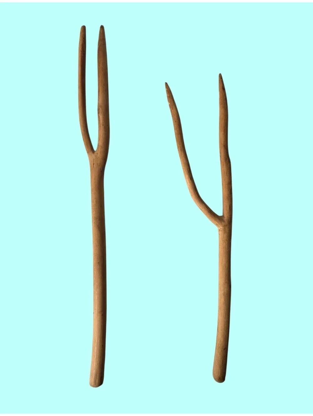 Handmade Tree Branch Wooden Utensil Set Rustic Primitive Kitchen Decor